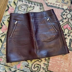 100% Leather Gap Mini Skirt